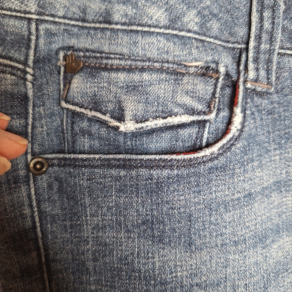 Sasson Ooh La La Vintage Bootcut Boogie Embellished Pockets High Rise Jeans Sz 8 - Picture 4 of 11